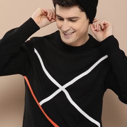 HERE&NOW Geometric Printed Pullover Sweater-image-67