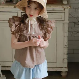 LULU & SKY Flutter Sleeve Top image 3