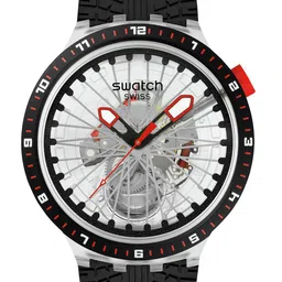 Swatch The Pilgrim- Tread On It Unisex Patterned Dial & Straps Analogue Watch SB05K103-6