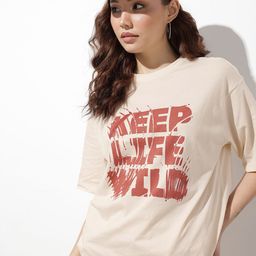 The Roadster Life Co. Typography Printed Drop-Shoulder Pure Cotton Oversized T-shirt-image-64