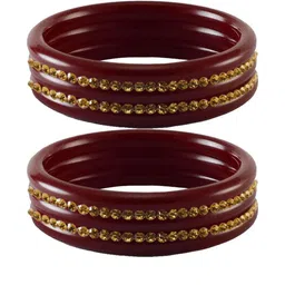 Vidhya Kangan Multi-Coloured Brass Bangles-image-90