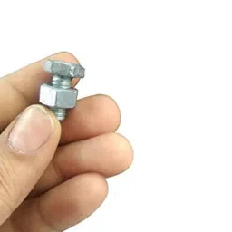 Q1 Beads 16 mm M8 Zinc Plated Nut Bolt For Storage Rack (Pack of 50)-1
