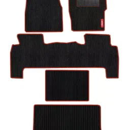 Elegant Cord Black & Red Carpet Car Mat Compatible With Mahindra Scorpio N-image-93