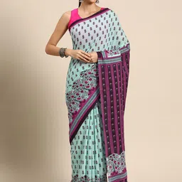 BUTA BUTI Floral Pure Cotton Printed Saree-21