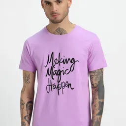 HESHA Men Typography Printed Round Neck Cotton T-shirt-picture-6