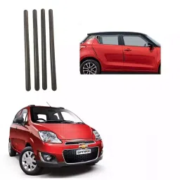SPREADX Plastic Stylish Car Bendable Door & Bumper Guard Long Length Universal fit Black Colour Suitable for Chevrolet Spark Type-2 (Set of 4 Pcs)-picture-15