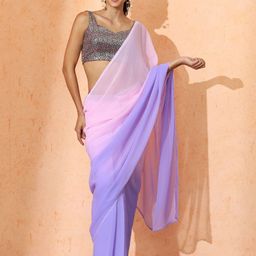 Jaipur Kurti Ombre Pure Georgette Ready to Wear Saree-image-100