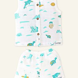 Honcho Baby Unisex Kids Printed Organic Cotton Top-image-85