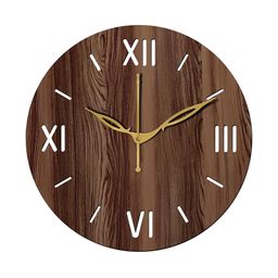 Freny Exim Brown Analogue Wood Wall Clock-image-31