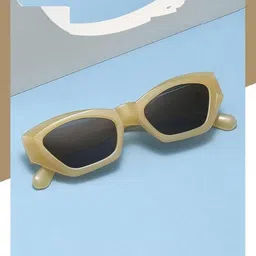 AUGEN Unisex Black Lens & Blue Cateye Sunglasses with-image-58