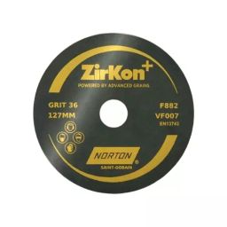 Norton Zirkon + Aluminium Oxide Coated Fibre Disc 125 mm Dia 36 Grit (Pack of 100)-image-24