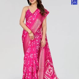 Moda Rapido Bandhani Zari Saree-image-69