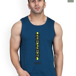 SLOWLORIS Pack Of 2 Printed Sleeveless Cotton Gym Vests-picture-38