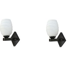 1ST TIME Pack of 2 White Glass Cylinder Shaped Wall Lamps-picture-6