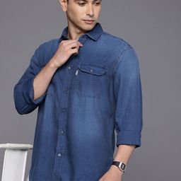 Louis Philippe Jeans Slim Fit Pure Cotton Casual Shirt-image-93
