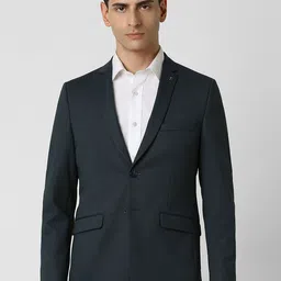 Van Heusen Self Design Super Slim Fit Single-Breasted Blazer-image-97