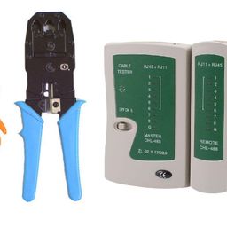 Inditrust Rj45 Rj11 Crimping Tool with Network Lan Cable Tester Combo Set image 1