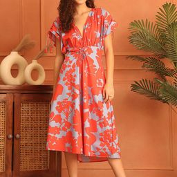 TAG 7 Floral Print A-Line Maxi Dress-image-90