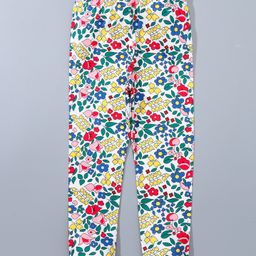 Kookie Kids Full Length Floral Print Leggings - Blue Red-image-119