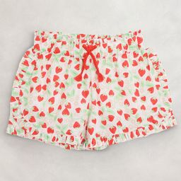 Cherry Crumble by Nitt Hyman Knee Length Strawberry Print Shorts - Red-image-89