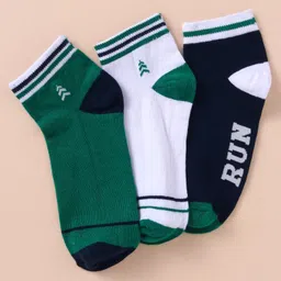 Pine Kids Cotton Knit Ankle Length Color Block Socks Pack Of 3 (Color May Vary)-picture-33