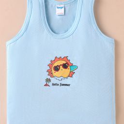 Tango Single Jersey Knit Sleeveless Vest With Sun Print - Sky Blue-image-81