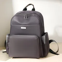 SYGA Women Soft Daily Backpack Breathable Design with Zipper Pocket Storage(Grey)-picture-4