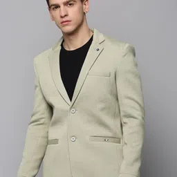 SHOWOFF Cotton Slim-Fit Single-Breasted Blazer-picture-12