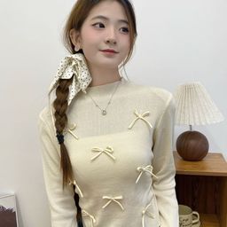 KPOP Women Round Neck Long Sleeves Top-image-63