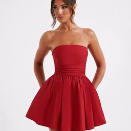 Fragancia Women Off-Shoulder Fit & Flare Bandeau Mini Dress-image-25