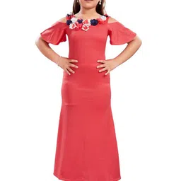Lei-Chie Off-Shoulder Flared Sleeve Applique Maxi Dress-32