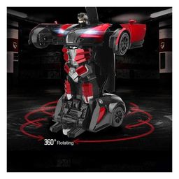 YAMAMA Battery Operated Transformer Robot Car Toy With 360 Degree Universal Wheel Light And Music - Multicolor image 4