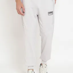 GUESS Men Printed Mid Rise Ankle Length Joggers-image-57