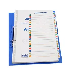 Solo Separatorz With Index A4 Multicolor Rectangular Paper, SP520 image 2