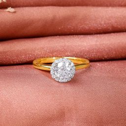GIVA Gold Audrey Halo Salitaire Diamond Ring-picture-13