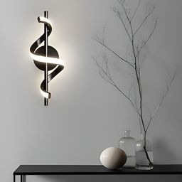 FILLISKA Black & White Aluminium Contemporary Abstract Shaped Shaped Wall Lamp-15