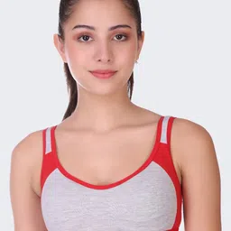 POOJA RAGENEE Colorblocked Non-Wired Non-Padded Anti-Bacterial Cotton Sports Bra-image-7