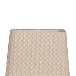 Grated Ginger Beige & White Geometric Printed Frustum Lamp Shade image 5