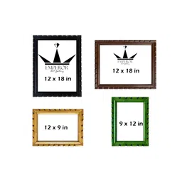 EMPEROR ART GALLERY Brown & Black 4 Pieces Wood Wall Photo Frames-14
