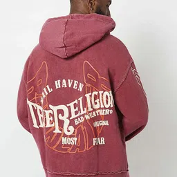 True Religion Men Cotton Printed Hooded Sweatshirt-picture-33