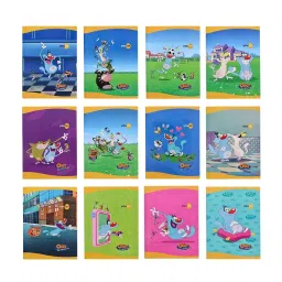 Youva Jumbo Note Book 18 cmx24 cm 220 Pages Assorted Unruled 23351, (Pack of 12)-18