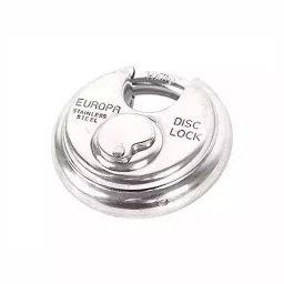 Europa 14 mm Metal Stainless Steel 3 Keys Disc Pad Lock, P990SS-image-24