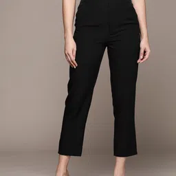 Label Ritu Kumar Women High-Rise Tapered Fit Cropped Trousers-image-27
