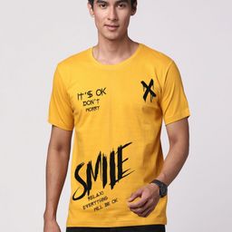 ADRO Men Graphic Printed Round Neck Cotton T-shirt-image-100