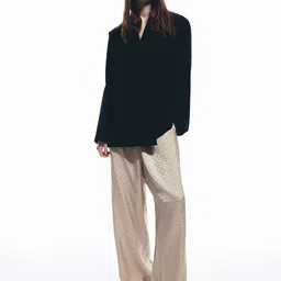 H&M Loose Fit Wide Drawstring Trousers-picture-0