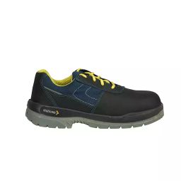 Mallcom Steel Toe Safety Shoes Low Ankle PU Sole Double Density Black Nubuck Leather & Synthetic Mesh Size UK 8, Pedrofeles-image-59