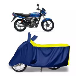 Auto Pearl Bike Cover for Bajaj Platina (Yellow & Blue)-88