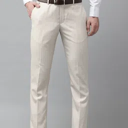 Blackberrys Men Checked Formal Trousers-image-55