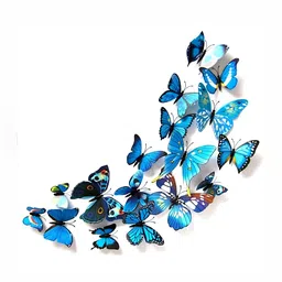 INDIAN ROYALS Blue & Grey Butterflies Printed Self-Adhesive & Durable Wall Sticker-image-97