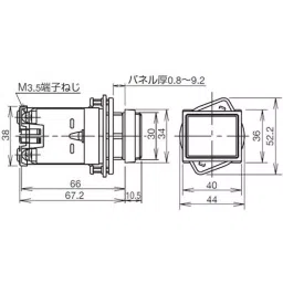 IDEC Elongateral Name Type LED Illumination Pilot Light with 30 mm Mounting Hole Dia, UPQN426DA-28